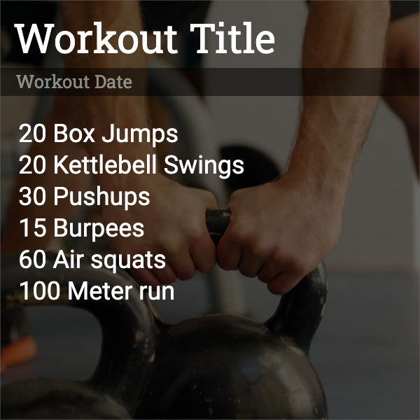Crossfit WoD - workout of the day template