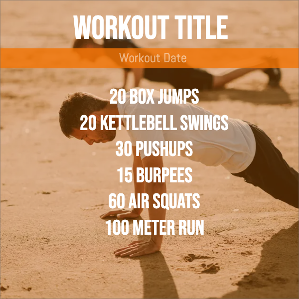Crossfit WoD workout marketing template